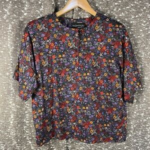 This One's For You... By Michael Sands Floral Button Short Top